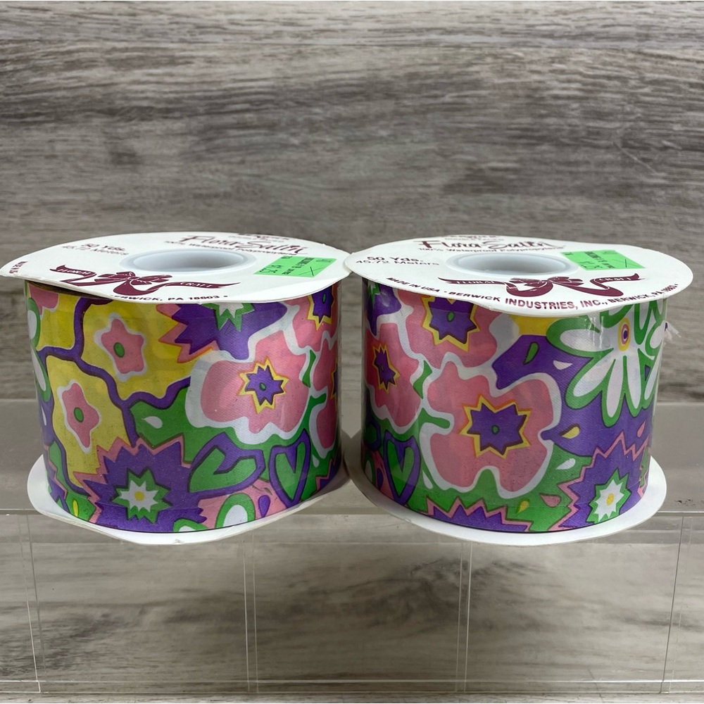 NEW Berwick Flora Satin Spring Floral Wild Craft Ribbon 2-3/4" x 50 YD Each